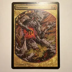Terminate Magic Player Rewards Regular Textless Promo Full Art Extended Art - Image 1
