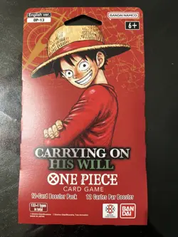One Piece OP-13 Carrying On His Will Sleeved Booster Pack - Image 1