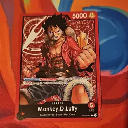 One Piece Monkey D Luffy ST01-001 L Straw Hat Crew TCG English - Image 1