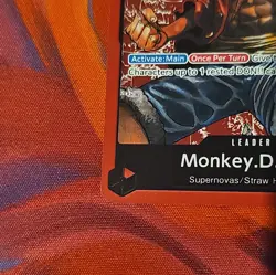One Piece Monkey D Luffy ST01-001 L Straw Hat Crew TCG English - Image 2