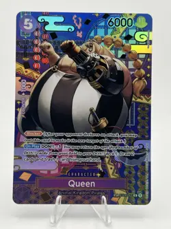 One Piece CCG OP08 Two Legends - ST04-005 Queen SP C Parallel Rare Foil English - Image 1