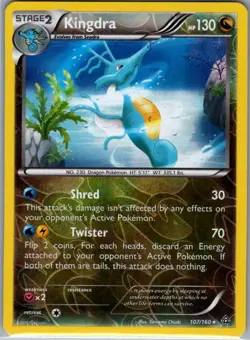Kingdra 107/160 Reverse Holo XY - Primal Clash - Pokemon Card - NM - Image 1