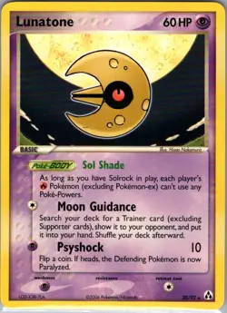 Lunatone 20/92 Non Holo Legend Maker - Pokemon Card - NM - Image 1