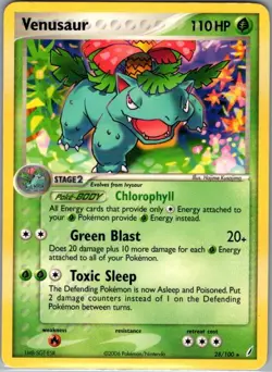 Venusaur 28/100 Non Holo Crystal Guardians - Pokemon Card - NM - Image 1