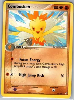 Combusken 16/100 Non Holo Crystal Guardians - Pokemon Card - NM - Image 1