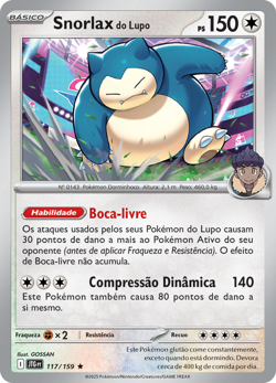 Card Pokemon Portuguese - Hop's Snorlax 117/159 - Journey Together Ultra Rare - Image 1