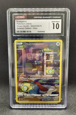 CGC 10 Dunsparce GG23/GG70 Holo Crown Zenith Galarian Gallery Holo Pokemon Card - Image 1