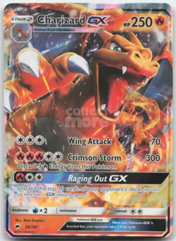 Charizard GX 20/147 Burning Shadows Pokemon Card LP - Image 1