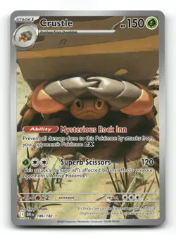 Crustle 186/182 - Destined Rivals Holo - Pokemon Card NM/M - Image 1