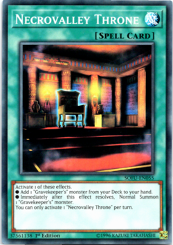 Necrovalley Throne - SOFU-EN055 - Super Rare - 1st Edition - Yugioh - Image 1