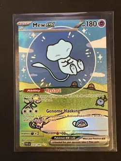 Pokemon TCG Bubble Mew SV Paldean Fates EX Illustration Card 232/091 SIR/SAR - Image 1