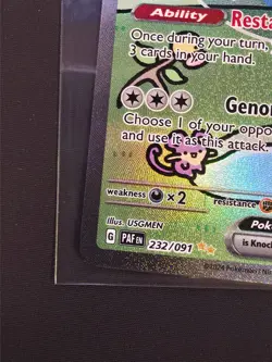 Pokemon TCG Bubble Mew SV Paldean Fates EX Illustration Card 232/091 SIR/SAR - Image 4