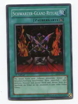 Yu-Gi-Oh! Light Played Schwarzer Glanz Ritual 1. Auflage Super Rare SYE-DE025 LP - Image 1