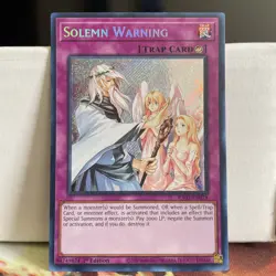 1ST EDITION SOLEMN WARNING RA02-EN078 YUGIOH CARD (NM) - Image 1