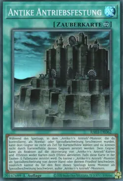 yugioh Antike Antriebsfestung RA03-DE062 SUPER RARE DEUTSCH - Image 1