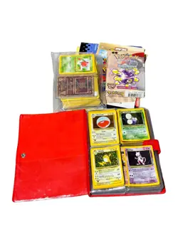 Gen 1 Pokemon Cards Lot, All My Old Cards. Some Holographic. Old Play Mats etc - Image 1