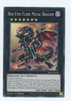 Yugioh RA01-EN038 - Red-Eyes Flare Metal Dragon - Super Rare - Image 1