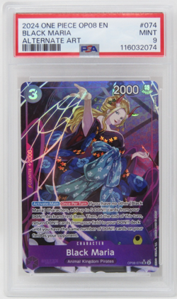One Piece Card Game Black Maria Parallel OP08-074 PSA 9 - Image 1