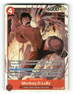 Monkey.D.Luffy OP16-015 Super Rare The Time of Battle One Piece Foil Near Mint - Image 1
