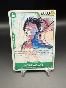 One Piece Monkey.D.Luffy OP07-033 Pre Release Stamped TCG NM/Mint - Image 1