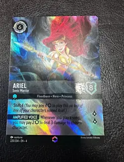 Disney Lorcana Ariel - Sonic Warrior Enchanted - Ursula’s Return - 220/204 - NM - Image 1