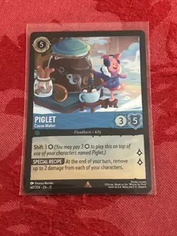 FOIL Disney Lorcana Winterspell - Piglet - Cocoa Maker - 147/204 - Rare FOIL - Image 1