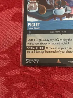 FOIL Disney Lorcana Winterspell - Piglet - Cocoa Maker - 147/204 - Rare FOIL - Image 4