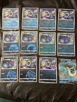 Pokemon Gem Pack Vol.2 Vaporeon Lot Of 12 Cards - Image 1