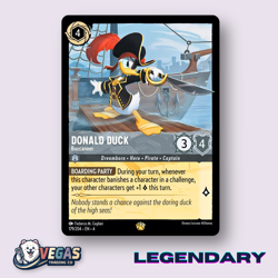 Donald Duck Buccaneer 179/204 Legendary LP Ursula's Return Disney Lorcana - Image 1