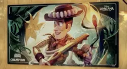 Lorcana Wilds Unknown Set Championship Woody Winner Playmat SEALED - Image 1