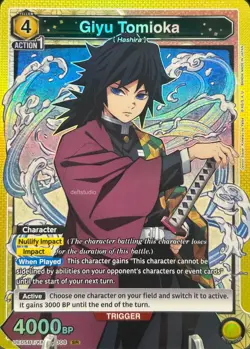• Giyu Tomioka • UE05BT/KMY-2-008 SR Holo Foil Demon Slayer Union Arena NM - Image 1