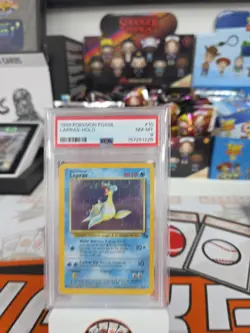 1999 POKEMON FOSSIL LAPRAS -HOLO - 10/62 - PSA 8 - Image 1