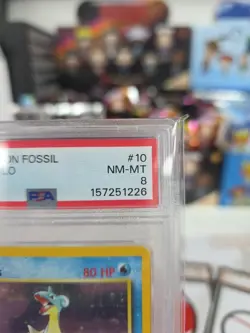 1999 POKEMON FOSSIL LAPRAS -HOLO - 10/62 - PSA 8 - Image 2