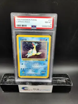 1999 POKEMON FOSSIL LAPRAS-HOLO #10 PSA 8 NM-MT VINTAGE WOTC - Image 1