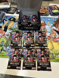 6X Booster Packs OP-09 Emperors in the New World - English One Piece Card Game C - Image 1