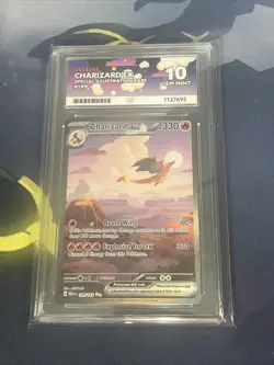 Pokemon TCG Charizard EX Scarlet & Violet 151 Card 199/165 Ace Gem Mint 10 - Image 1