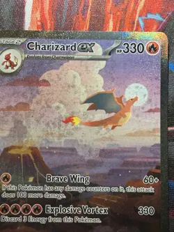 Charizard ex 199/165 Sv: Scarlet & Violet 151 SIR Error Card Missing Ink - Image 1