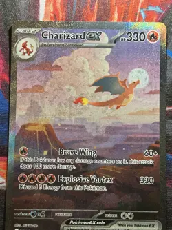 Charizard ex 199/165 Sv: Scarlet & Violet 151 SIR Error Card Missing Ink - Image 2