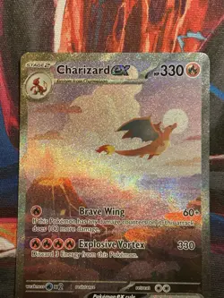 Charizard ex 199/165 Sv: Scarlet & Violet 151 SIR Error Card Missing Ink - Image 3