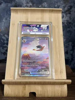 Charizard EX 199/165 Pokemon Card 151 English Grade Ace 10 Perfect Subgrades - Image 1