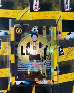 BVB Dortmund X One Piece Felix Nmecha Autograph ST13-003 Autogramm LUFFY Card - Image 1