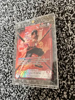 Bandai One Piece CCG Portgas D. Ace OP16-001 Leader Special Foil Alt Art - Image 3