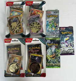 Pokemon Card Lot 4 Blister Packs 3 Japanese Packs - Image 1