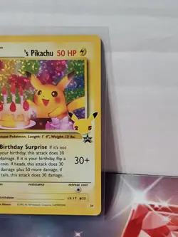 🥳 BIRTHDAY PIKACHU HOLO 24 Celebrations Pokemon Card 🔥 MINTY🔥 👀 - Image 5