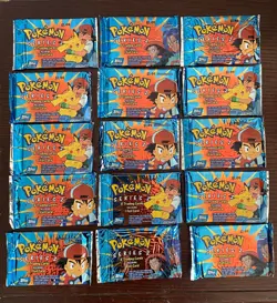 25x Pokemon Topps Series 2 TV Animation Edition Sealed Packs 1999 Blue Foil Lot - Image 1
