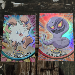 Topps Pokemon TV Animation Edition 1999 Holo Primeape 57 & Holo Arbok 24 Lot 2 - Image 1