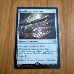 Bloodforged Battle Axe - N/M - March Of The Marchine Magic The Gathering MTG - Image 1