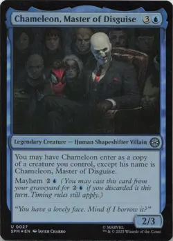 Chameleon Master of Disguise FOIL U Marvel's Spider Man 27 MTG - Image 1