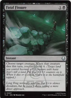 Fatal Fissure U Avatar: The Last Airbender 97 NM MTG - Image 1