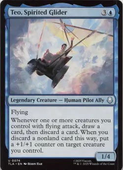 Teo, Spirited Glider U Avatar: The Last Airbender 74 NM MTG - Image 1